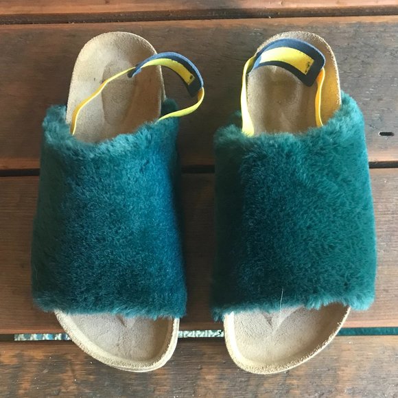 Bobo Choses Faux Fur Sandals Midnight Blue - Picture 7 of 16